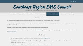 AHA Instructors – Southeast Region EMS Council
