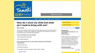 How do I enrol my child and what do I need to bring with me? | Tamaki ...