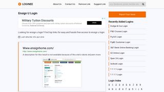 Ensign U Login