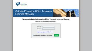 Catholic Education Office Tasmania Learning Manager - Ensignia Login