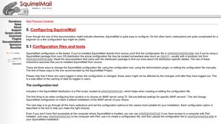 Configuring SquirrelMail - SquirrelMail - Webmail for Nuts!