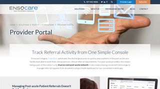 Provider Portal - Referral Request Management | Ensocare