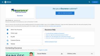 Esurance: Login, Bill Pay, Customer Service and Care Sign-In - Doxo