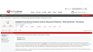 [Abbott] Free Ensure Product and/or Glucerna Products - Mail and ...