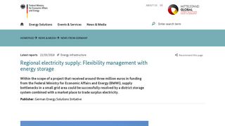 German Energy Solutions - Regional electricity supply: Flexibility ...