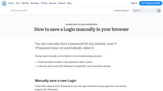 How to save a Login manually in your browser | 1Password