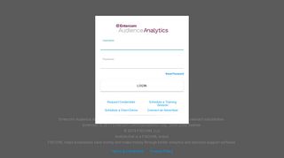 Entercom Audience Analytics: Login