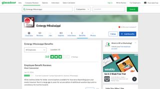 Entergy Mississippi Employee Benefits and Perks | Glassdoor