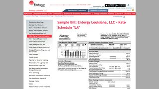 Entergy Louisiana, LLC - Sample Bill