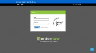 School Sport Canterbury | Login - EnterNOW
