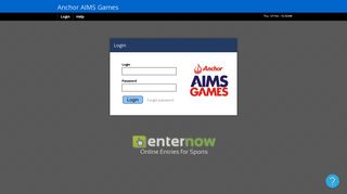 Anchor AIMS Games | Login - EnterNOW