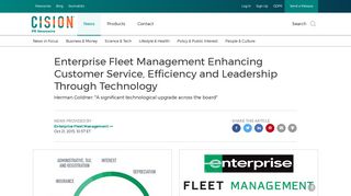 Enterprise Fleet Management Enhancing Customer Service, Efficiency ...