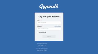 Gigwalk - Login