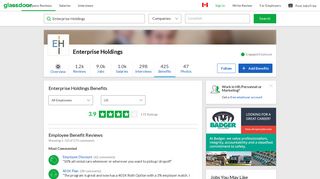 Enterprise Holdings Employee Benefits and Perks | Glassdoor.ca