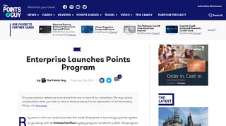 Enterprise Launches Points Program – The Points Guy