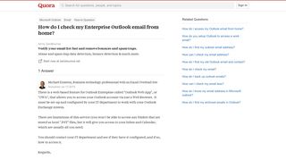 How to check my Enterprise Outlook email from home - Quora