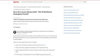 How to access Disney Hub - The Walt Disney Enterprise Portal - Quora