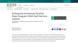 Enterprise Enhances Priority Pass Program With Self-Service Option