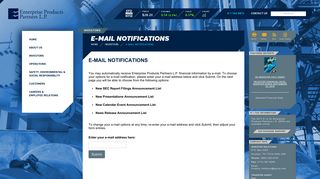E-Mail Notifications | Enterprise Products