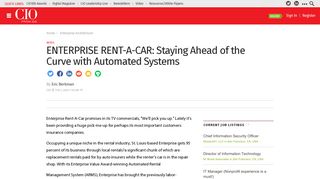 ENTERPRISE RENT-A-CAR: Staying Ahead of the Curve with ...