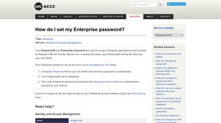 How do I set my Enterprise password? | Academic ... - UIC ACCC