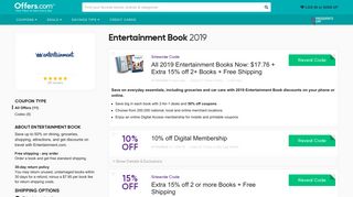 Save 30% off the New Entertainment Book 2019 + Free Shipping