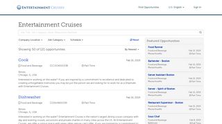 Entertainment Cruises - My Job Search