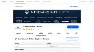Working at Entertainment Cruises: 178 Reviews | Indeed.com
