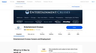 Entertainment Cruises Careers and Employment | Indeed.com