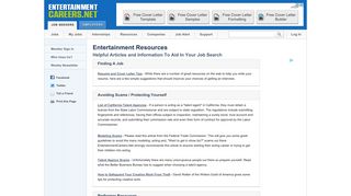 EntertainmentCareers.Net Resources