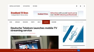 Deutsche Telekom launches mobile TV streaming service