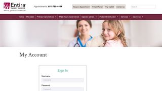 My Account – Entira Family Clinics