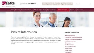 Patient Information – Entira Family Clinics