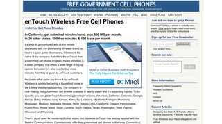 enTouch Wireless Unlimited Talk/Text free Lifeline cell phones