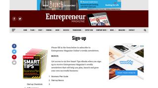 Sign-up | Entrepreneur