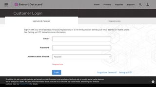 Customer Login - Entrust Datacard eStore