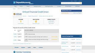 Entrust Financial Credit Union Reviews and Rates - Virginia
