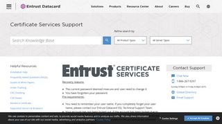 How to reset or change your password for Entrust Certificate Services ...
