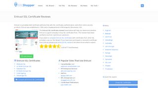 Entrust SSL Certificate Reviews - SSL Shopper