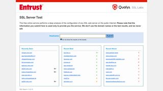 SSL Server Test (Powered by Qualys SSL Labs)