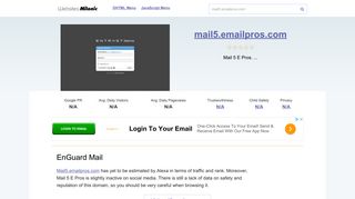 Mail5.emailpros.com website. EnGuard Mail.