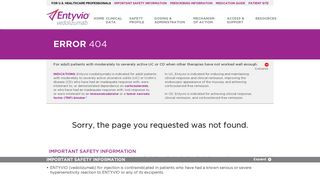 ENTYVIO (vedolizumab): Page Not Found