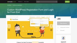Custom WordPress Registration Form and Login for ... - Envato Studio