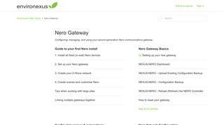 Nero Gateway – Environexus Help Centre