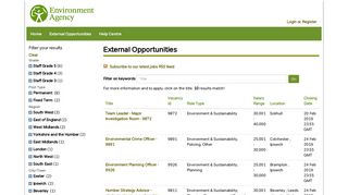 External Opportunities - Environment Agency Jobs - ATS ...
