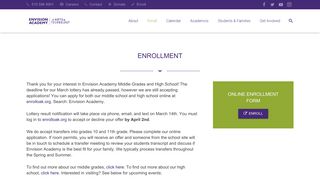 Envision Academy Enrollment – Envision Academy