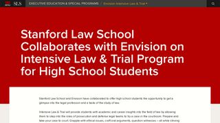 Stanford Law School Collaborates with Envision on Intensive Law ...