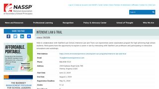 Intensive Law & Trial | NASSP