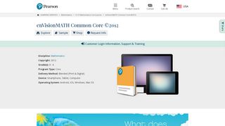 Math Programs | Pearson | enVisionMATH Common Core ©2012