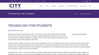 Technology For Students – City Arts and Tech High School
